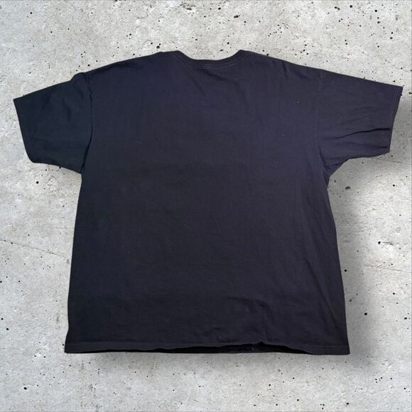 Texas Lone Star State Steer Embroidery Tee Black Yellow 90s Mens XL Western - Picture 2 of 10